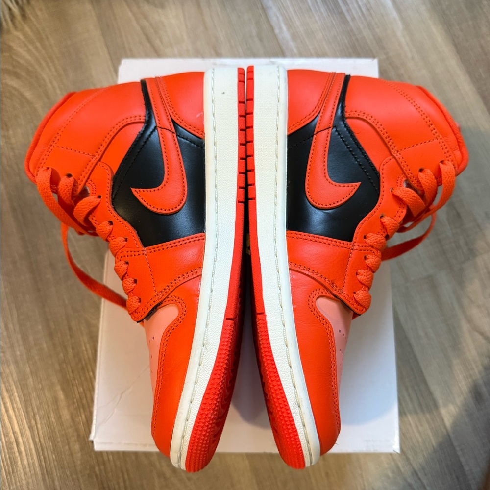 Air Jordan High-Top Sneakers in Orange and Pink - Picture 2 of 4